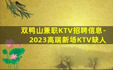 双鸭山兼职KTV招聘信息-2023高端新场KTV缺人
